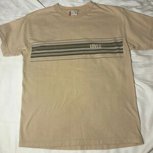 Levi’s Tan Tshirt with Stripe size M 100% Cotton